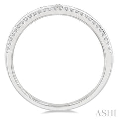 1/3 Ctw Twin Row Round Cut Diamond Wedding Band in 14K White Gold