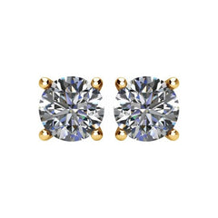 14K Yellow Gold 2 CTW Natural Diamond Earrings