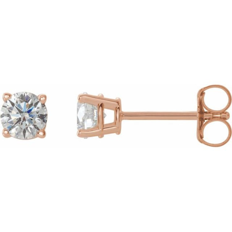 14K Rose Gold 1/2 CTW Natural Diamond Earrings