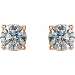 14K Rose Gold 1 1/2 CTW Natural Diamond Earrings
