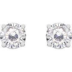 Platinum 5 mm Stuller Lab-Grown Moissanite Earrings