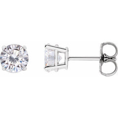 Platinum 5.5 mm Stuller Lab-Grown Moissanite Earrings