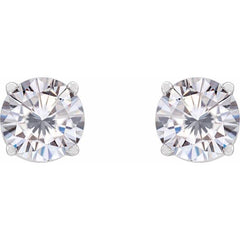 Platinum 5.5 mm Stuller Lab-Grown Moissanite Earrings