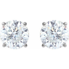 14K White Gold 6 mm Stuller Lab-Grown Moissanite Earrings