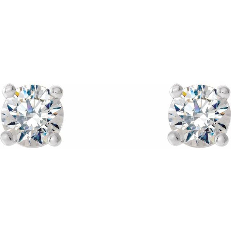 14K White Gold 1/2 CTW Natural Diamond Cocktail-Style Earrings