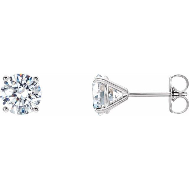 14K White Gold 1 CTW Natural Diamond Cocktail-Style Earrings