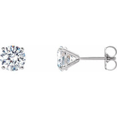 14K White Gold 1 CTW Natural Diamond Cocktail-Style Earrings