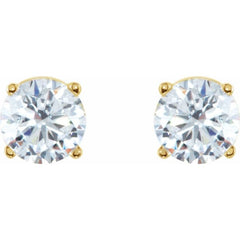 14K Yellow Gold 1 CTW Natural Diamond Earrings