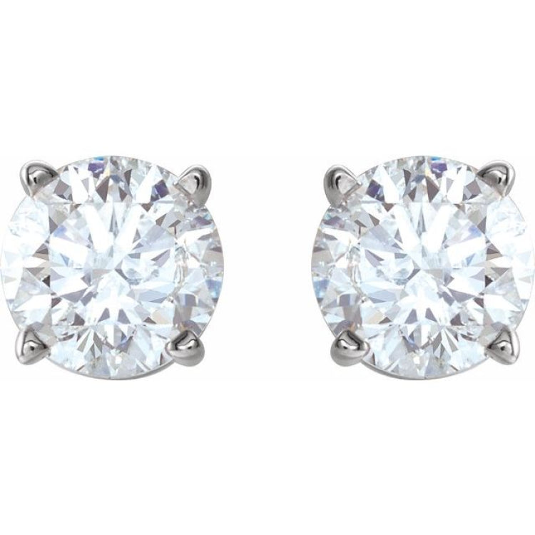 Platinum 1 CTW Natural Diamond Earrings