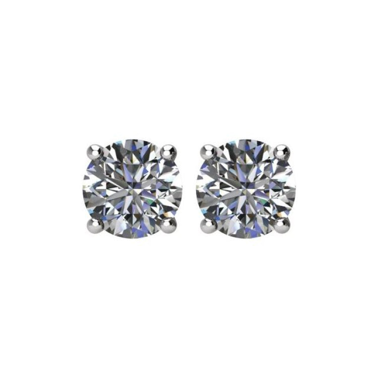 Platinum 1 1/2 CTW Natural Diamond Earrings