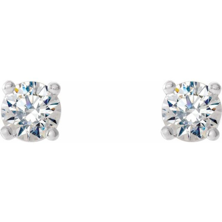Sterling Silver 1/8 CTW Natural Diamond Cocktail-Style Earrings