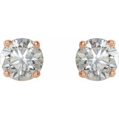 14K Rose Gold 3/4 CTW Natural Diamond Earrings