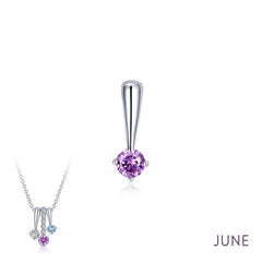 June Birthstone Love Pendant