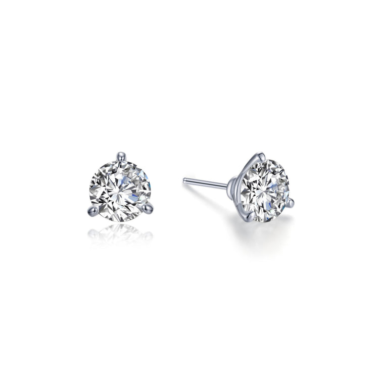1 CTW 3 Prong Martini Stud Earrings