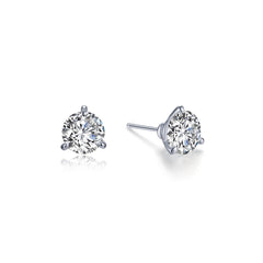 1 CTW 3 Prong Martini Stud Earrings