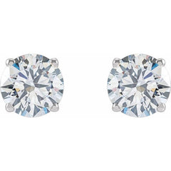 14K White Gold 2 CTW Lab-Grown Diamond Earrings