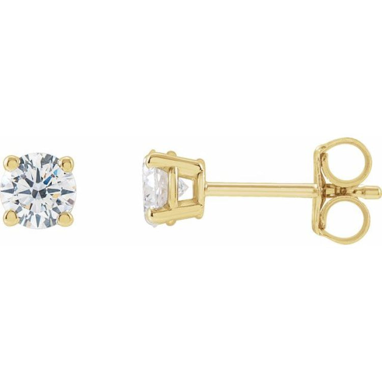 14K Yellow Gold 5/8 CTW Lab-Grown Diamond Stud Earrings