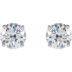 14K White Gold 1 1/2 CTW Lab-Grown Diamond Earrings