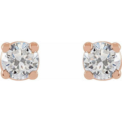 14K Rose Gold 1/5 CTW Lab-Grown Diamond Earrings