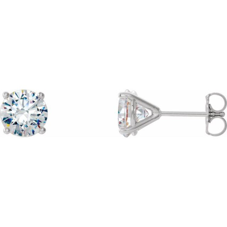 14K White Gold 5/8 CTW Lab-Grown Diamond 4-Prong Stud Earrings