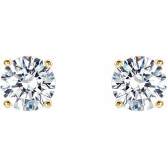 14K Yellow Gold 1 CTW Lab-Grown Diamond 4-Prong Stud Earrings