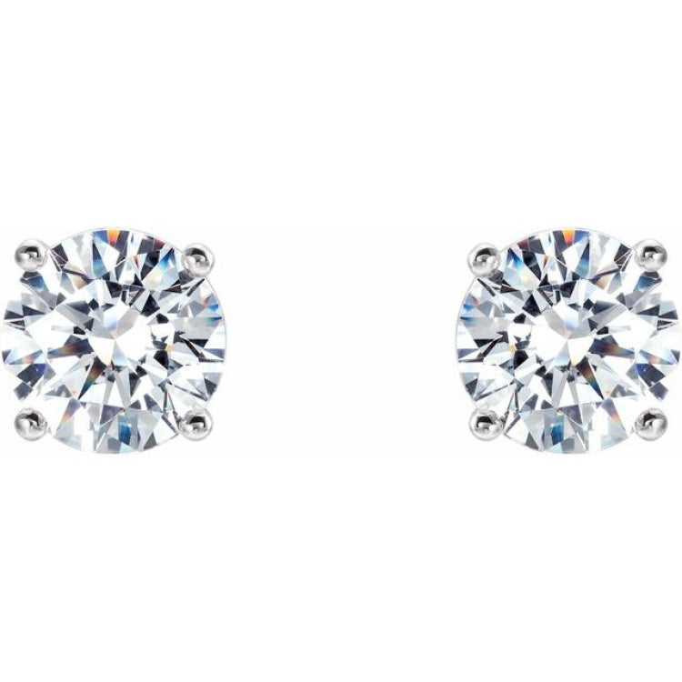 14K White Gold 1 1/2 CTW Lab-Grown Diamond 4-Prong Stud Earrings