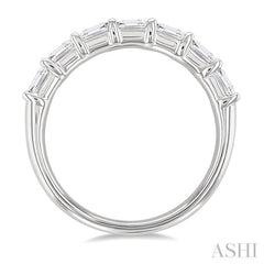 1 Ctw East-West Emerald Cut Diamond Fashion Band in 14K White Gold