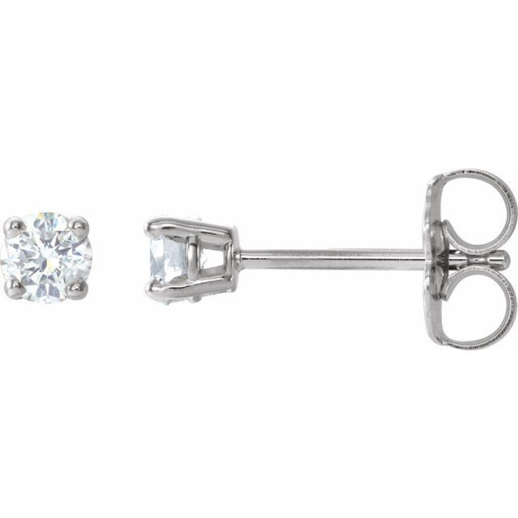 Platinum 1/6 CTW Natural Diamond Earrings