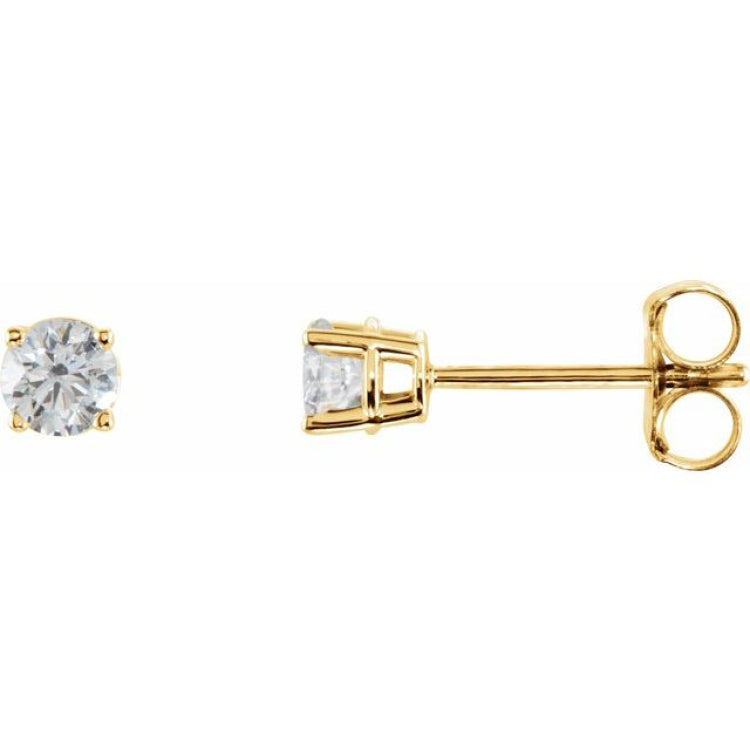 14K Yellow Gold 3/8 CTW Natural Diamond  Earrings