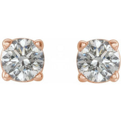 14K Rose Gold 3/8 CTW Natural Diamond Earrings