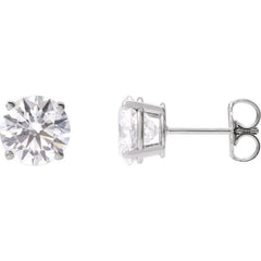 14K White Gold 2 1/2 CTW Lab-Grown Diamond Earrings