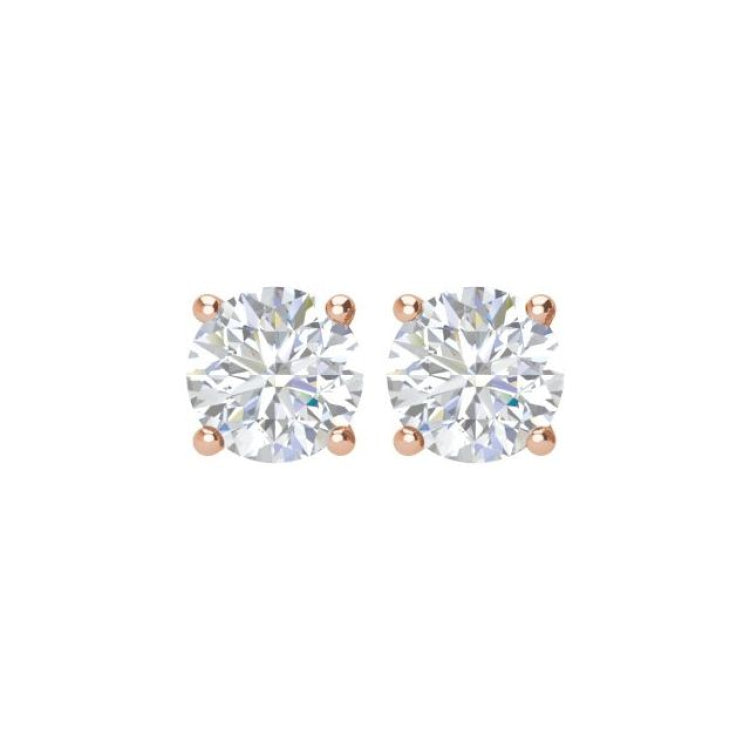 14K Rose Gold 4 CTW Lab-Grown Diamond Earrings