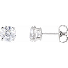 14K White Gold 4 CTW Lab-Grown Diamond Earrings