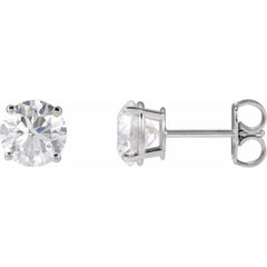 14K Yellow Gold 8 mm Natural Sky Blue Topaz Earrings