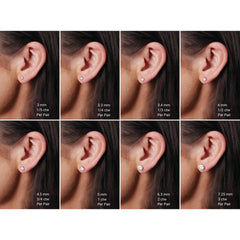 Sterling Silver 8 mm Natural Sky Blue Topaz Earrings