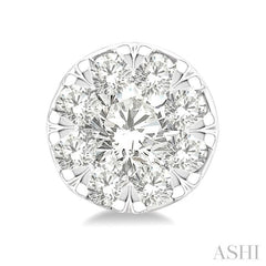 1/6 Ctw Lovebright Petite Round Shape Round Cut Diamond Fashion Stud Earring in 10K Yellow and White Gold