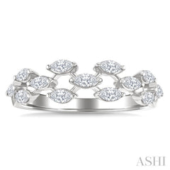 1/2 Ctw Scatter Marquise Cut Diamond Fashion Band in 14K White Gold
