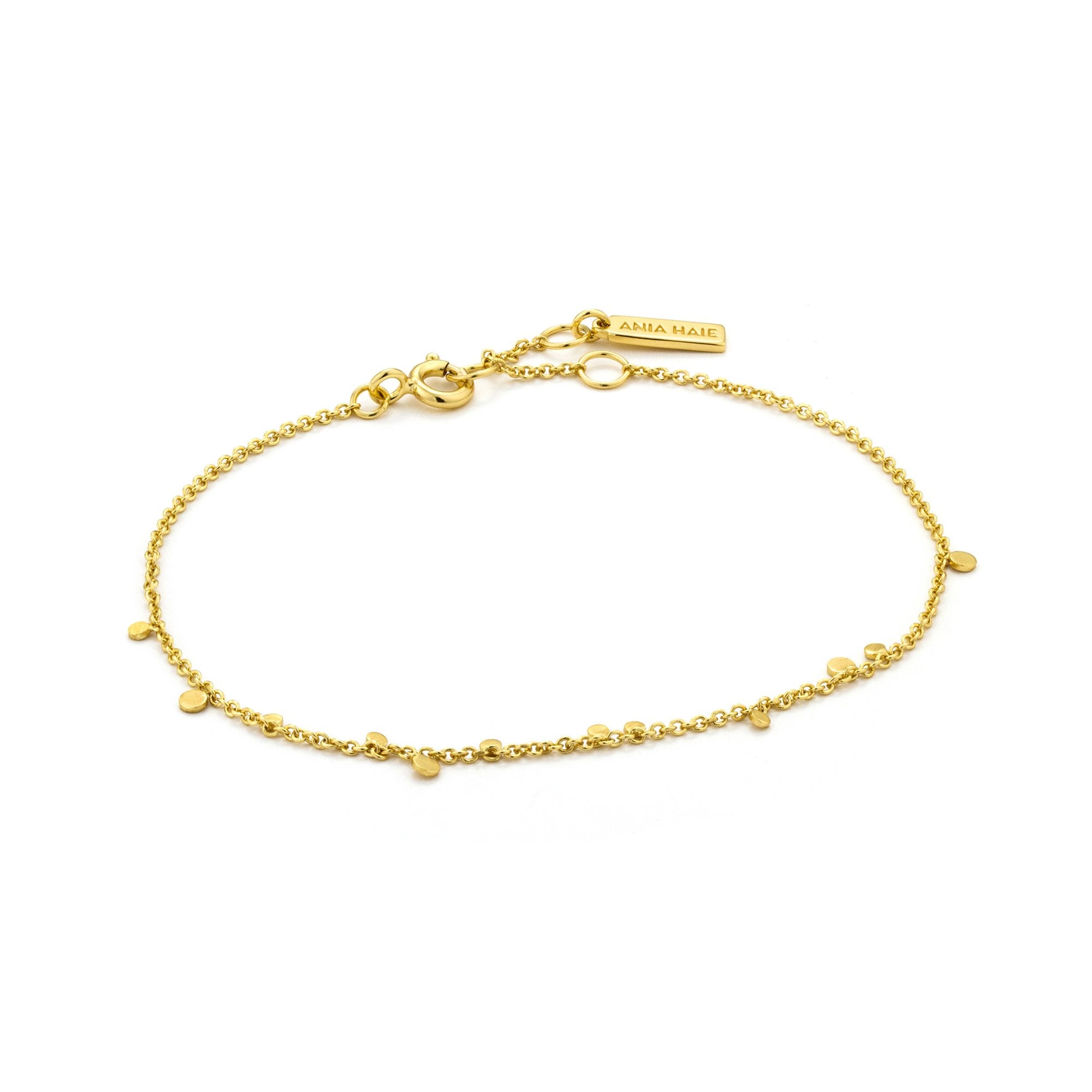 Ania Haie gold geometry mixed discs bracelet