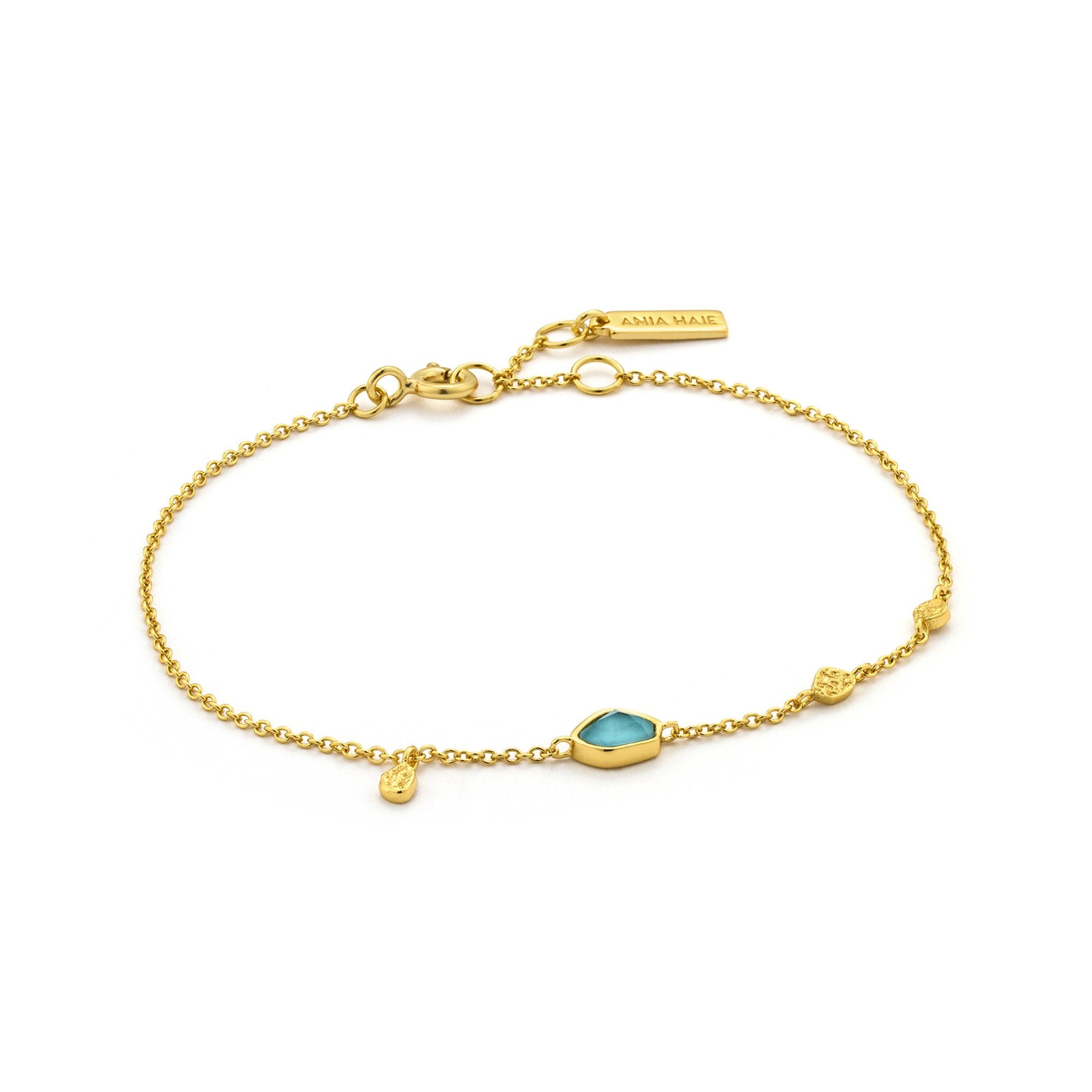 Ania Haie gold turquoise discs bracelet