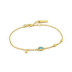 Ania Haie gold turquoise discs bracelet