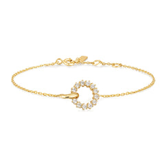 Gold Interlinked Circles Pav¨¦ Bracelet - Ania Haie