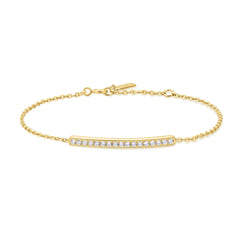 Gold Pav¨¦ Bar Bracelet