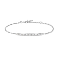 Silver Pav¨¦ Bar Bracelet