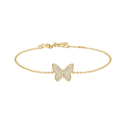 Gold Butterfly Pav¨¦ Bracelet