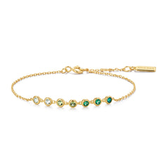 Gold Green Station Bracelet