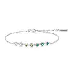 Silver Green Station Bracelet