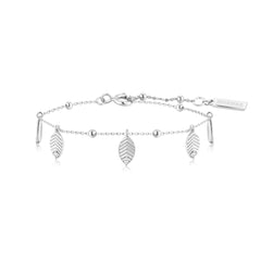 Silver Leaf Station Bracelet