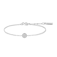 Silver Pav¨¦ Disc Bracelet