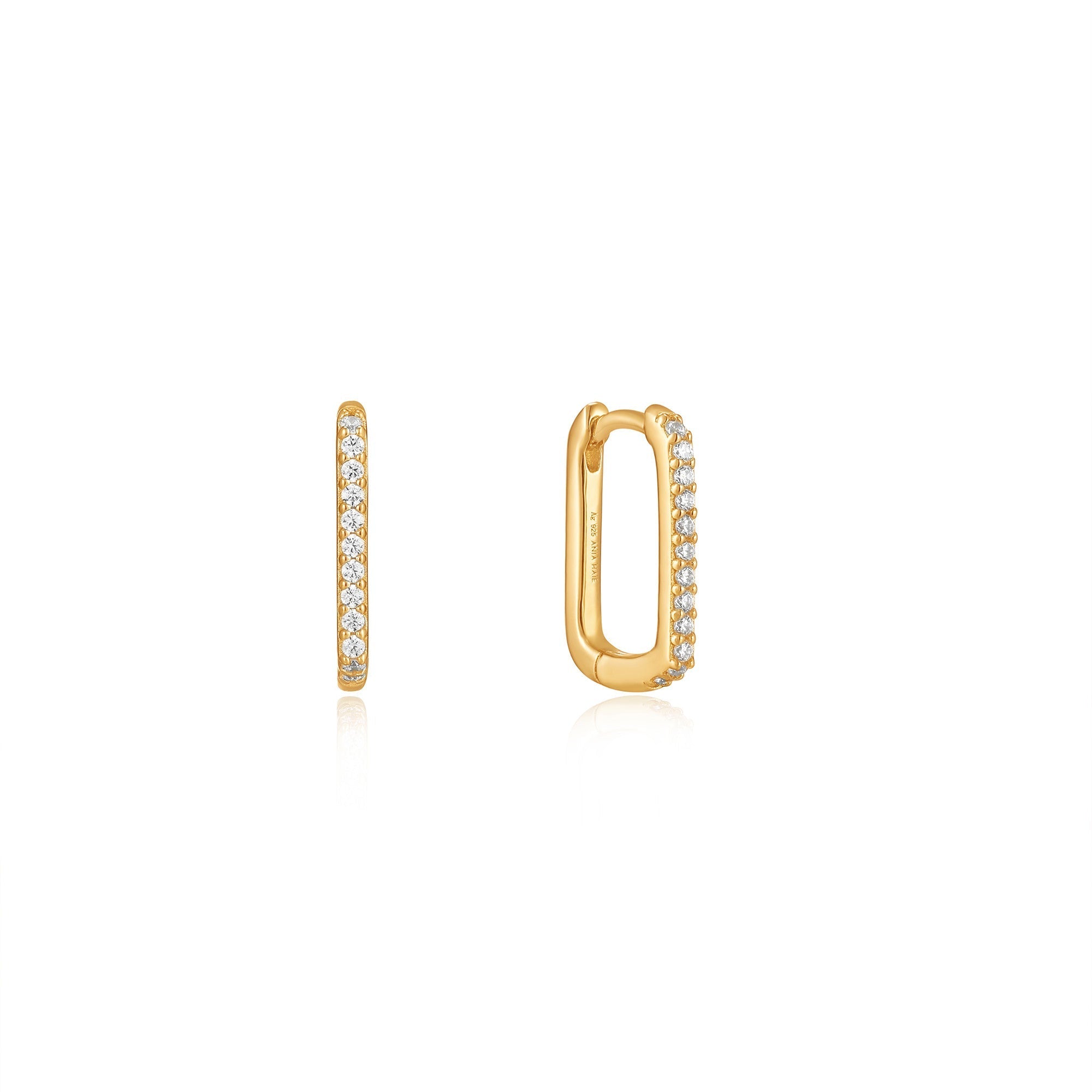 Ania Haie Gold Glam Oval Hoop Earrings 
