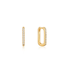 Ania Haie Gold Glam Oval Hoop Earrings 